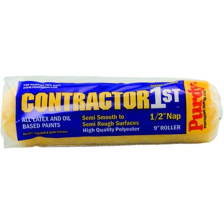 Purdy 9" Paint Roller Cover, 1/2" Nap Nap, Polyester 14A688093